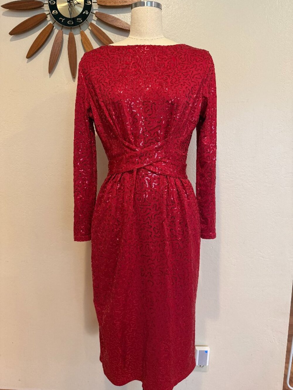 XL | Tatyana Red Sequin Cocktail Dress